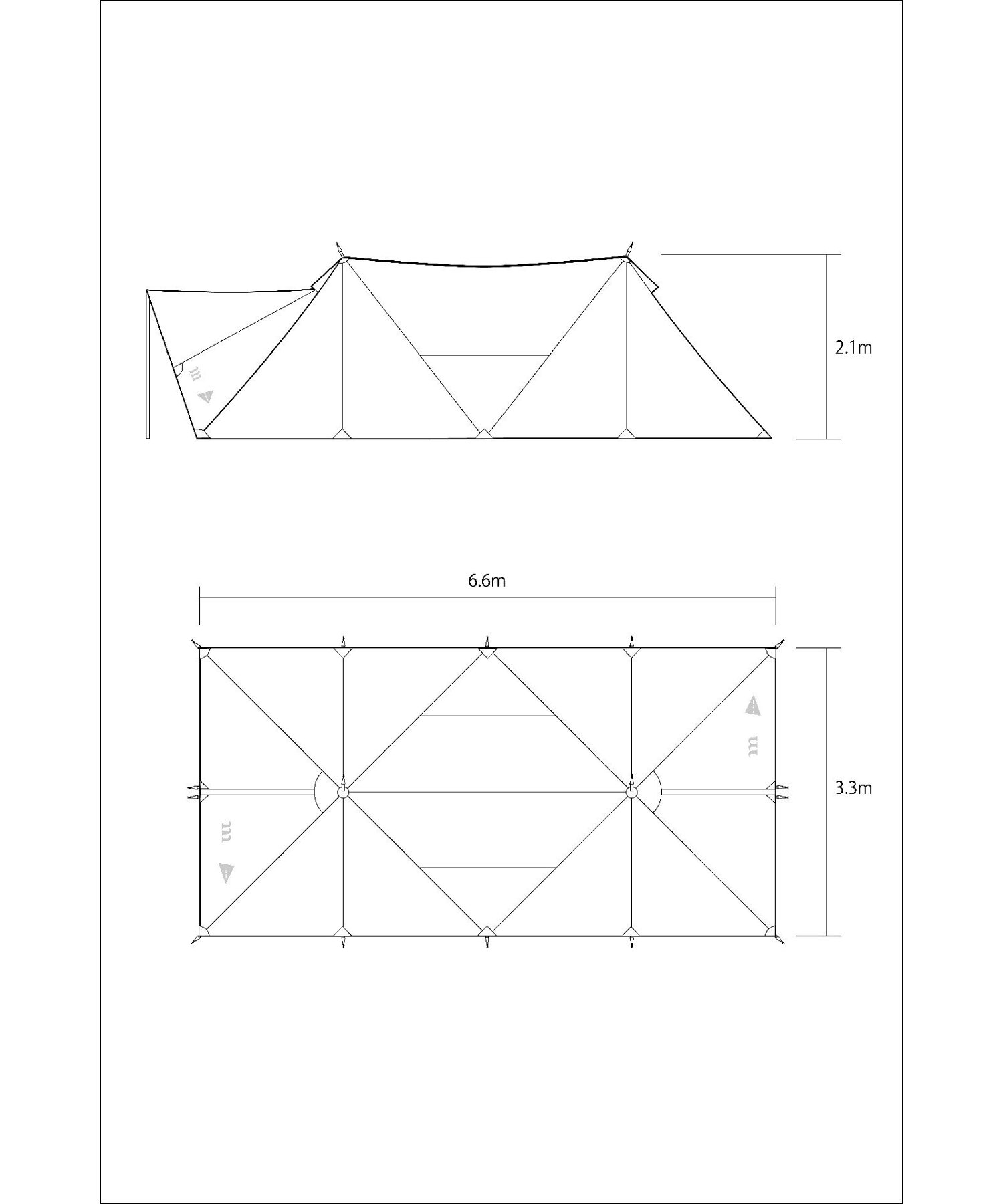 muraco * and wander HERON 2POLE TENT SHELTER SET